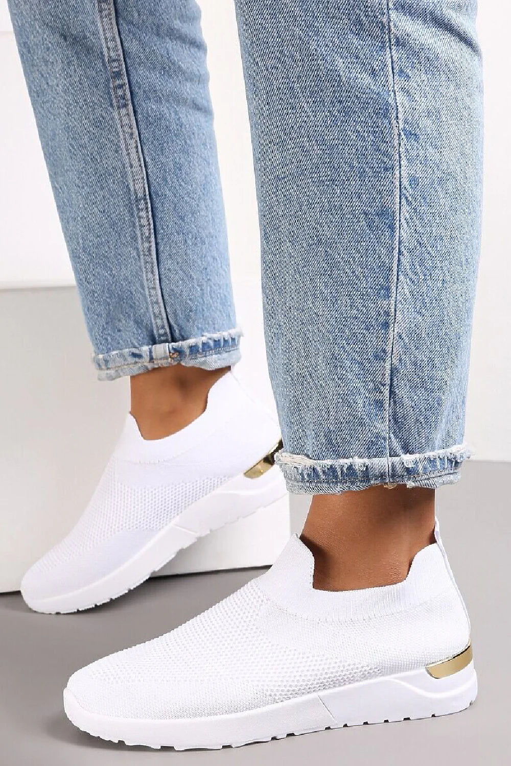 White slip on Shoes
