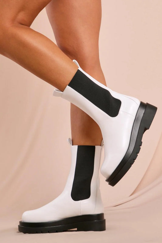 White Chunky Stacked Platform