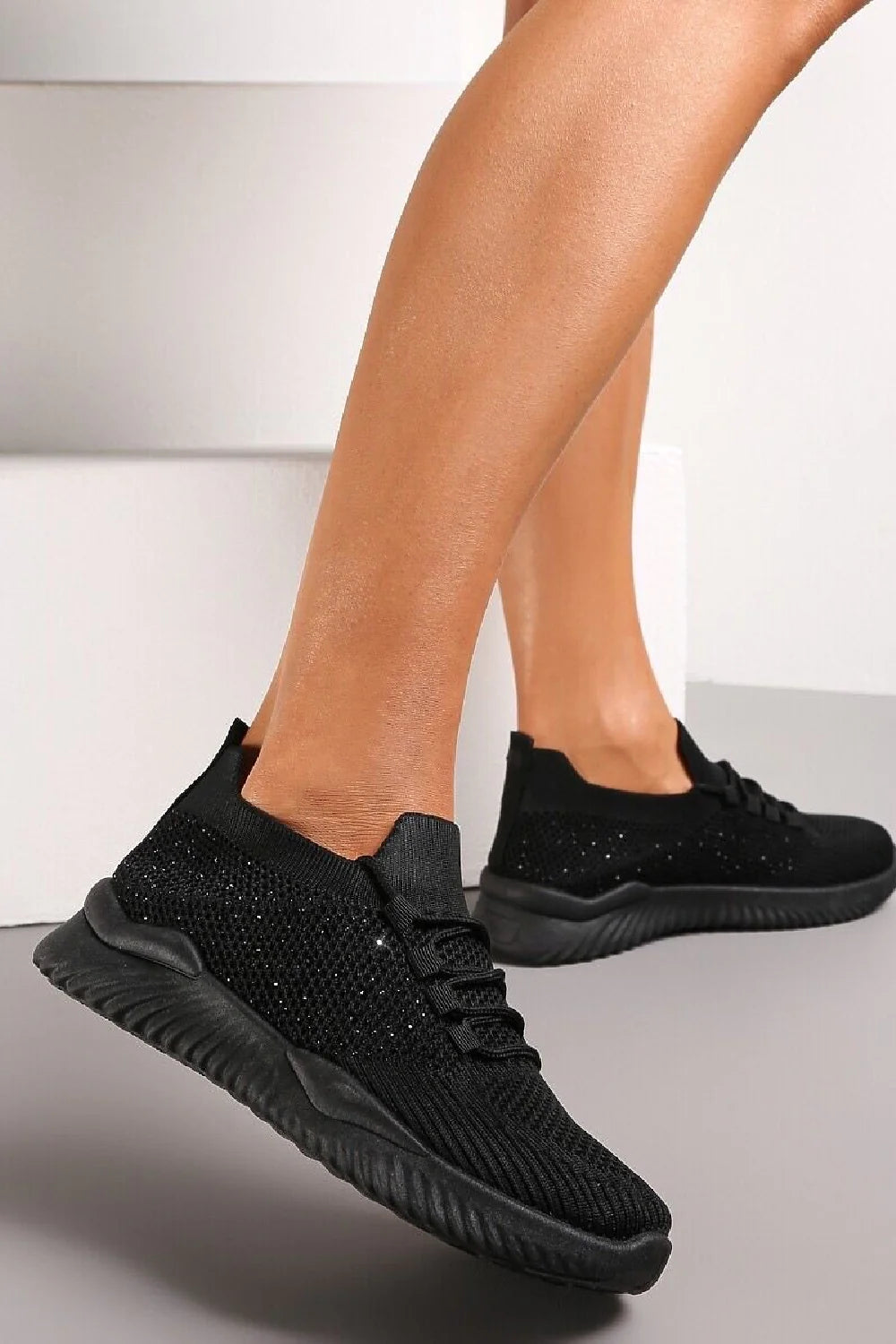 Black lace up